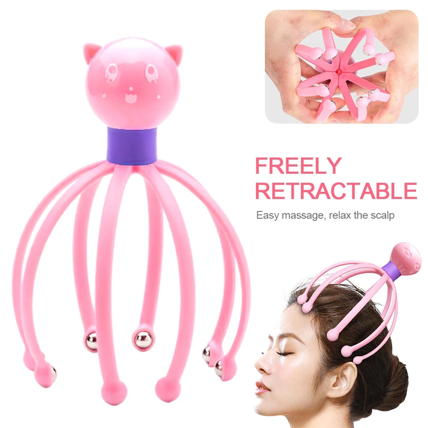 6098 Octopus Stress Relief Therapeutic  Scalp Massager 6098 Octopus Stress Relief Therapeutic  Scalp Massager